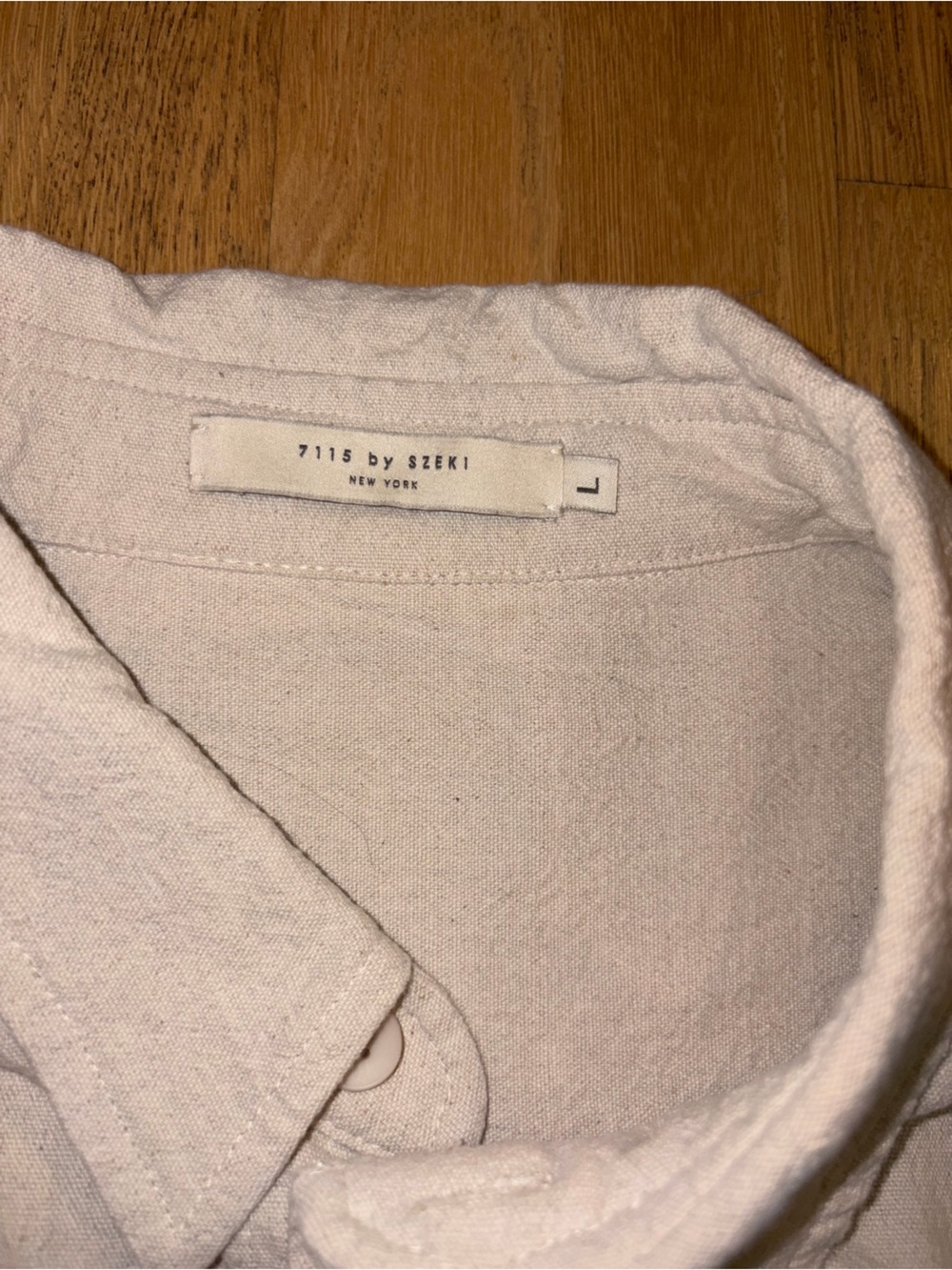 Oversized linen blend button down - Picture 5 of 7